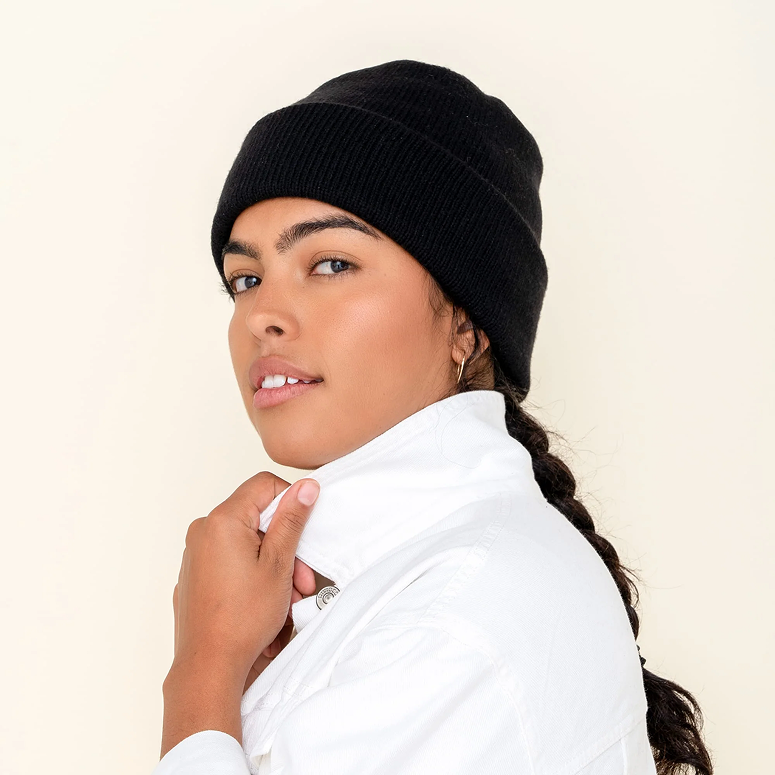 Golightly Cashmere Earflap Beanie Hat Magenta Pink Santa Fe Taos Made in USA Golightly Cashmere main image 2